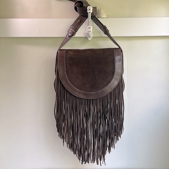 Frye Ray Fringe Saddle Bag - Picture 3 of 17